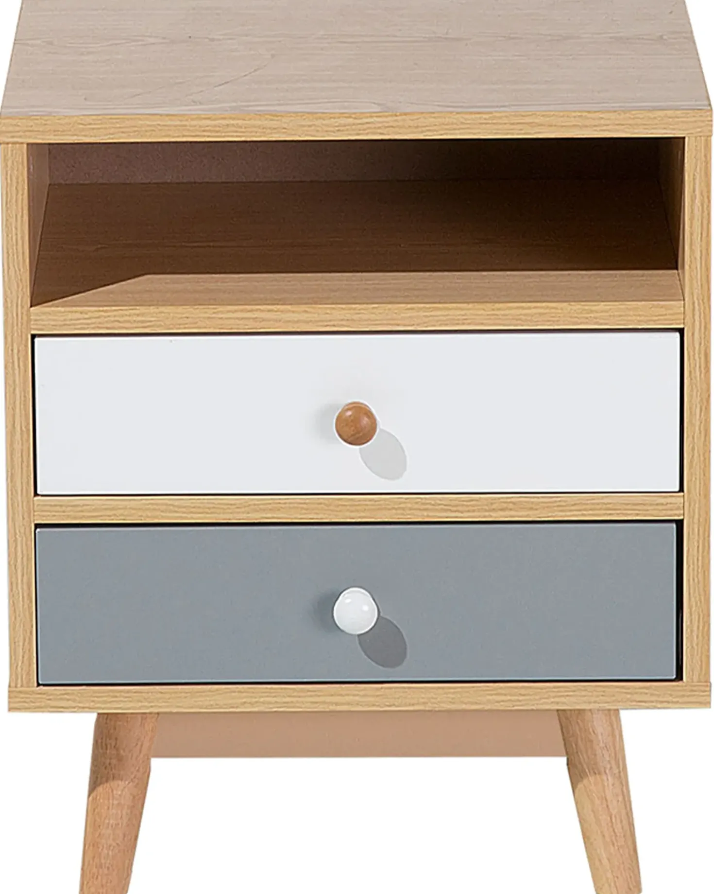 Comodino 2 cassetti FARGO Marrone chiaro