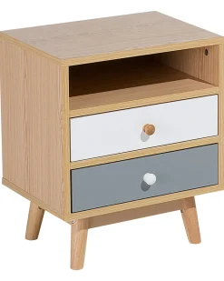 Comodino 2 cassetti FARGO Marrone chiaro