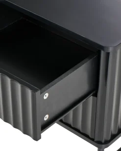 Comodino 2 cassetti GLASTONBURY Nero