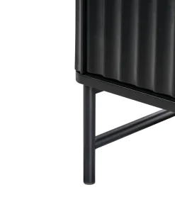 Comodino 2 cassetti GLASTONBURY Nero