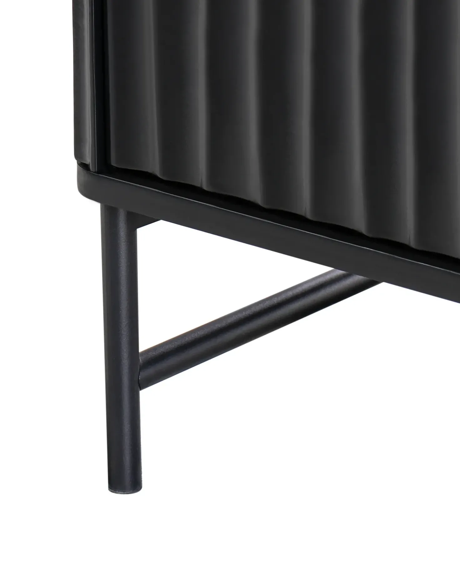 Comodino 2 cassetti GLASTONBURY Marmo/Nero