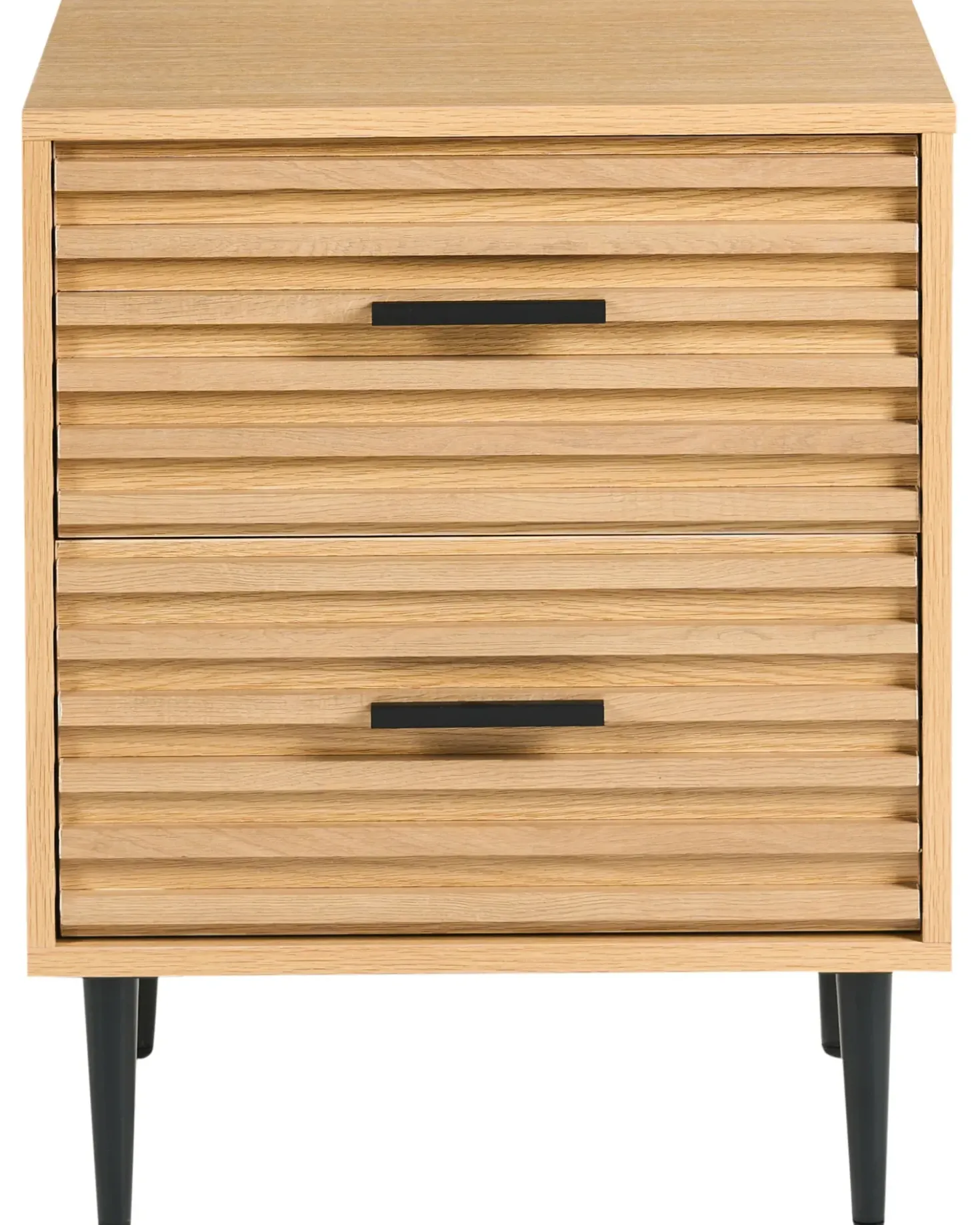 Comodino 2 cassetti KEITH Marrone chiaro