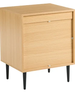 Comodino 2 cassetti KEITH Marrone chiaro
