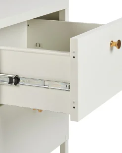 Comodino 2 cassetti KYLEA Metallo Bianco