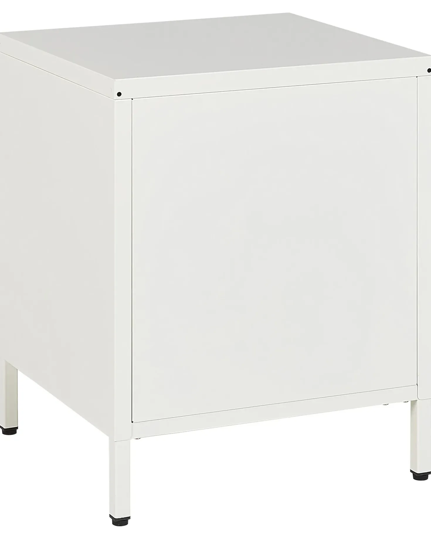 Comodino 2 cassetti KYLEA Metallo Bianco