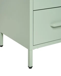 Comodino 2 cassetti MALAVI Metallo Verde menta