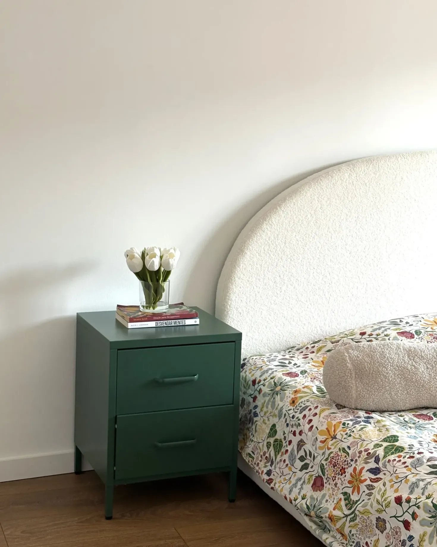 Comodino 2 cassetti MALAVI Metallo Verde