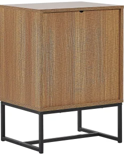 Comodino 2 cassetti NUEVA Marrone chiaro/Bianco