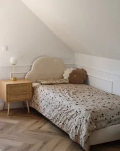Comodino 2 cassetti PEROTE Rattan Marrone chiaro