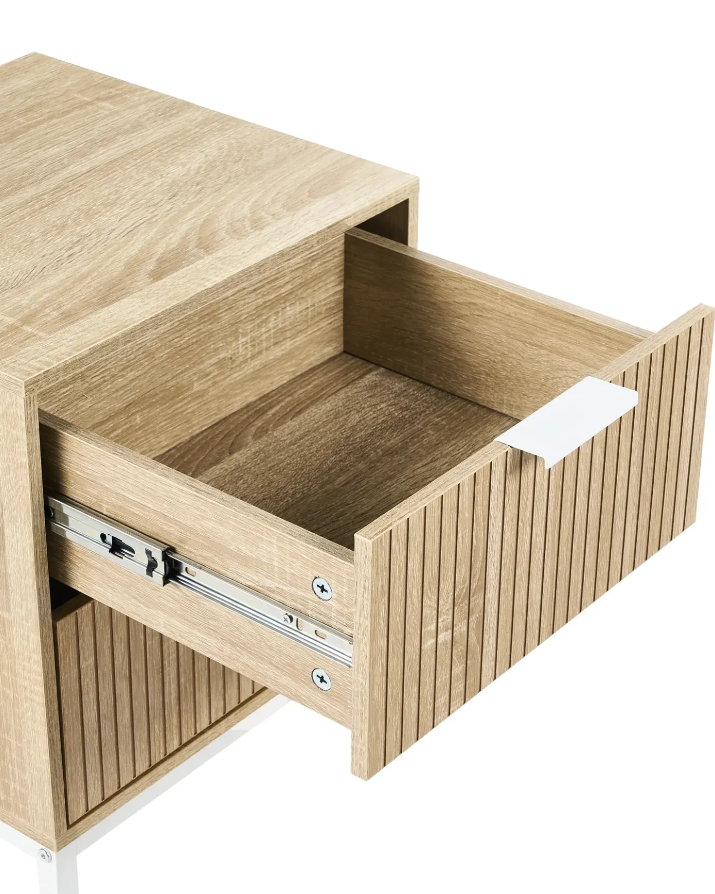 Comodino 2 cassetti ROYALLA Marrone chiaro