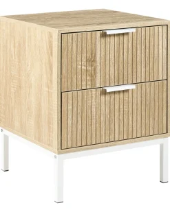 Comodino 2 cassetti ROYALLA Marrone chiaro