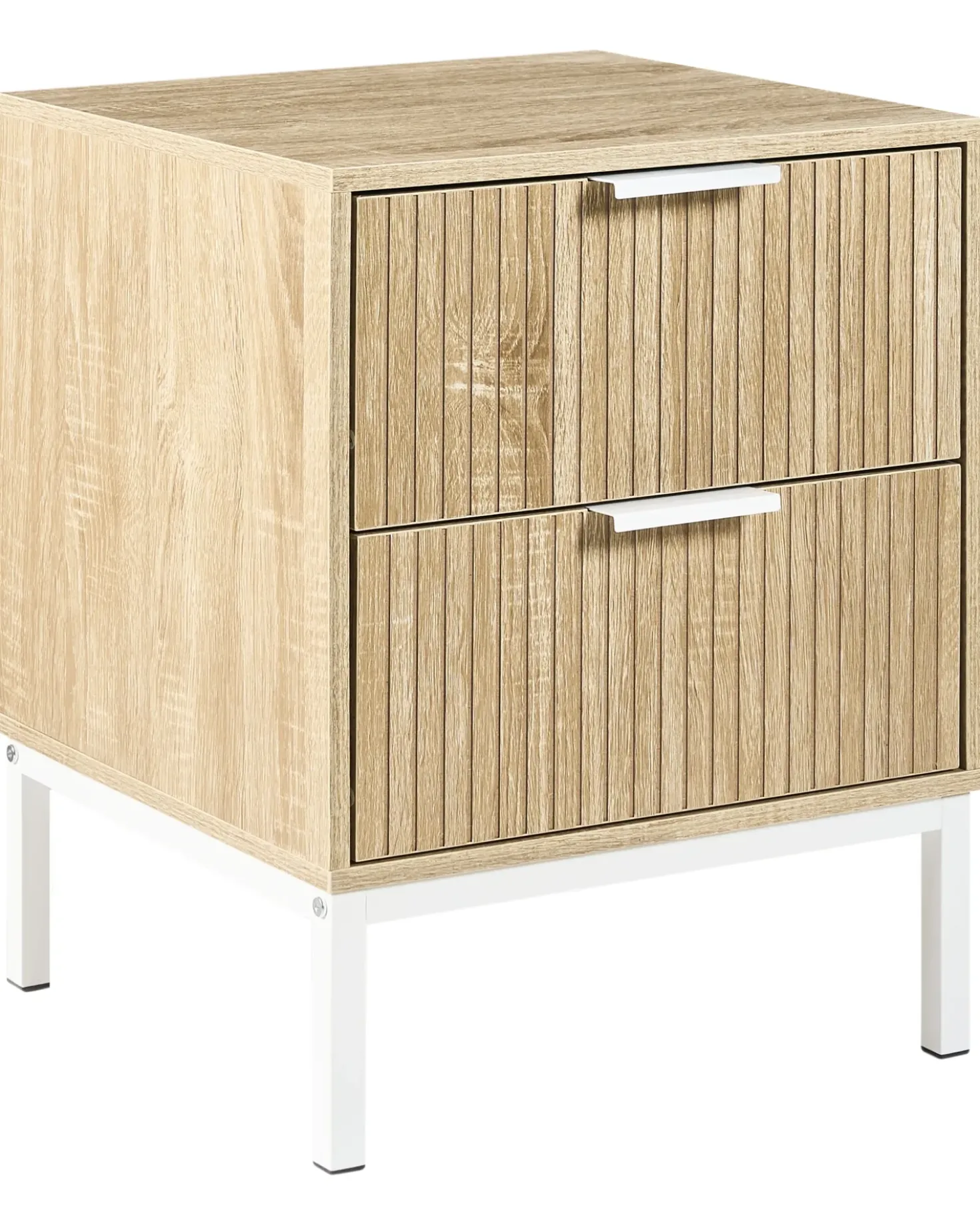 Comodino 2 cassetti ROYALLA Marrone chiaro