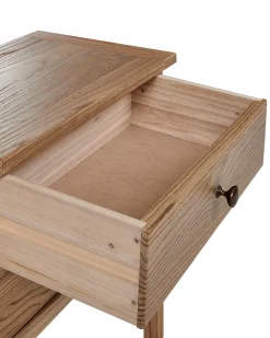 Comodino 2 cassetti SALTON Legno di sassofrasso Marrone