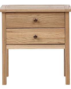 Comodino 2 cassetti SALTON Legno di sassofrasso Marrone