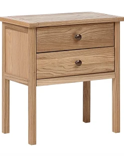 Comodino 2 cassetti SALTON Legno di sassofrasso Marrone