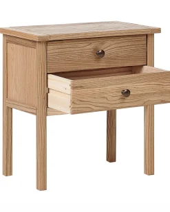 Comodino 2 cassetti SALTON Legno di sassofrasso Marrone