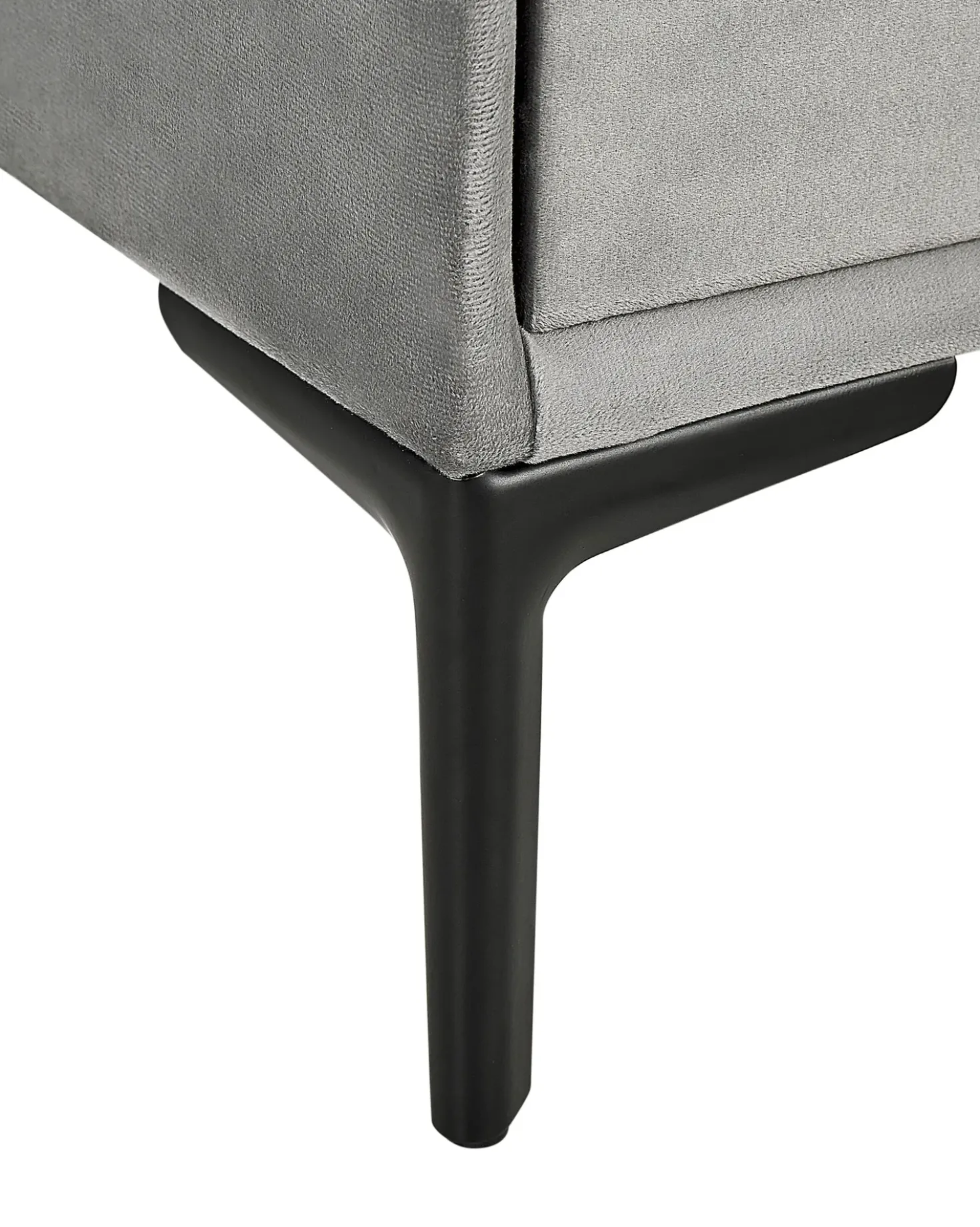 Comodino 2 cassetti SEZANNE Velluto Grigio chiaro