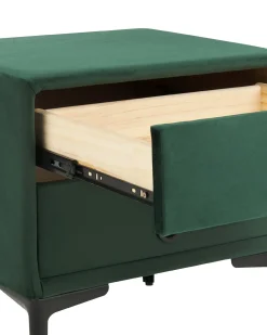 Comodino 2 cassetti SEZANNE Velluto Verde scuro