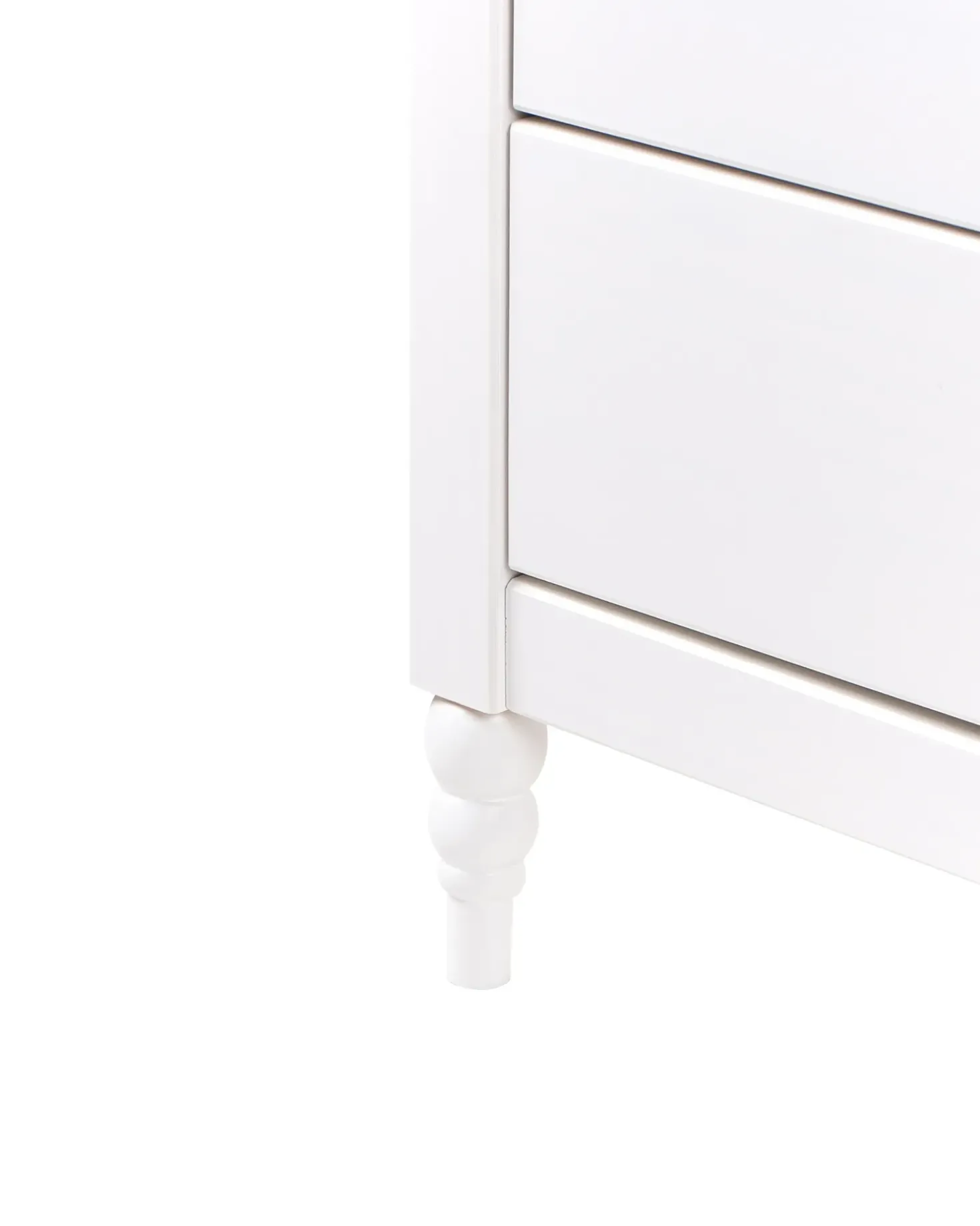 Comodino 2 cassetti SHILLINGTON Legno di pino Marrone/Bianco