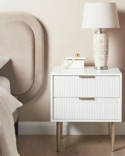 Comodino 2 cassetti SOHO Bianco