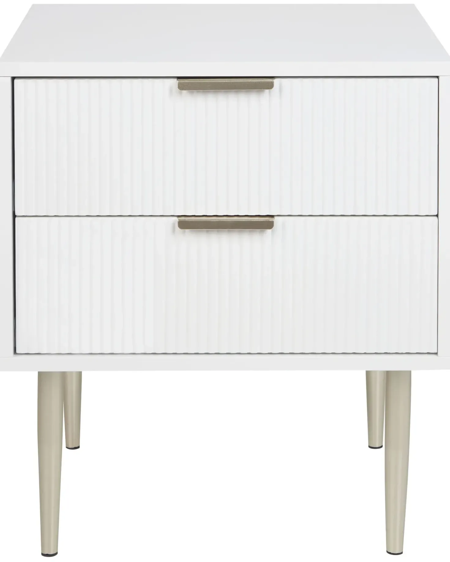 Comodino 2 cassetti SOHO Bianco