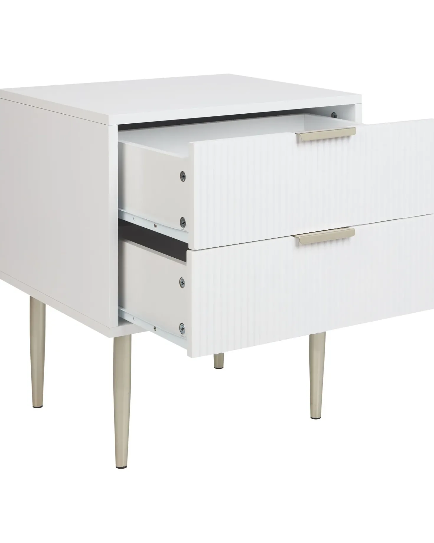 Comodino 2 cassetti SOHO Bianco
