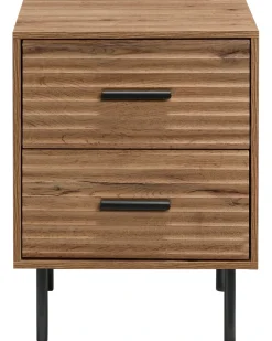 Comodino 2 cassetti WALGETT Marrone chiaro