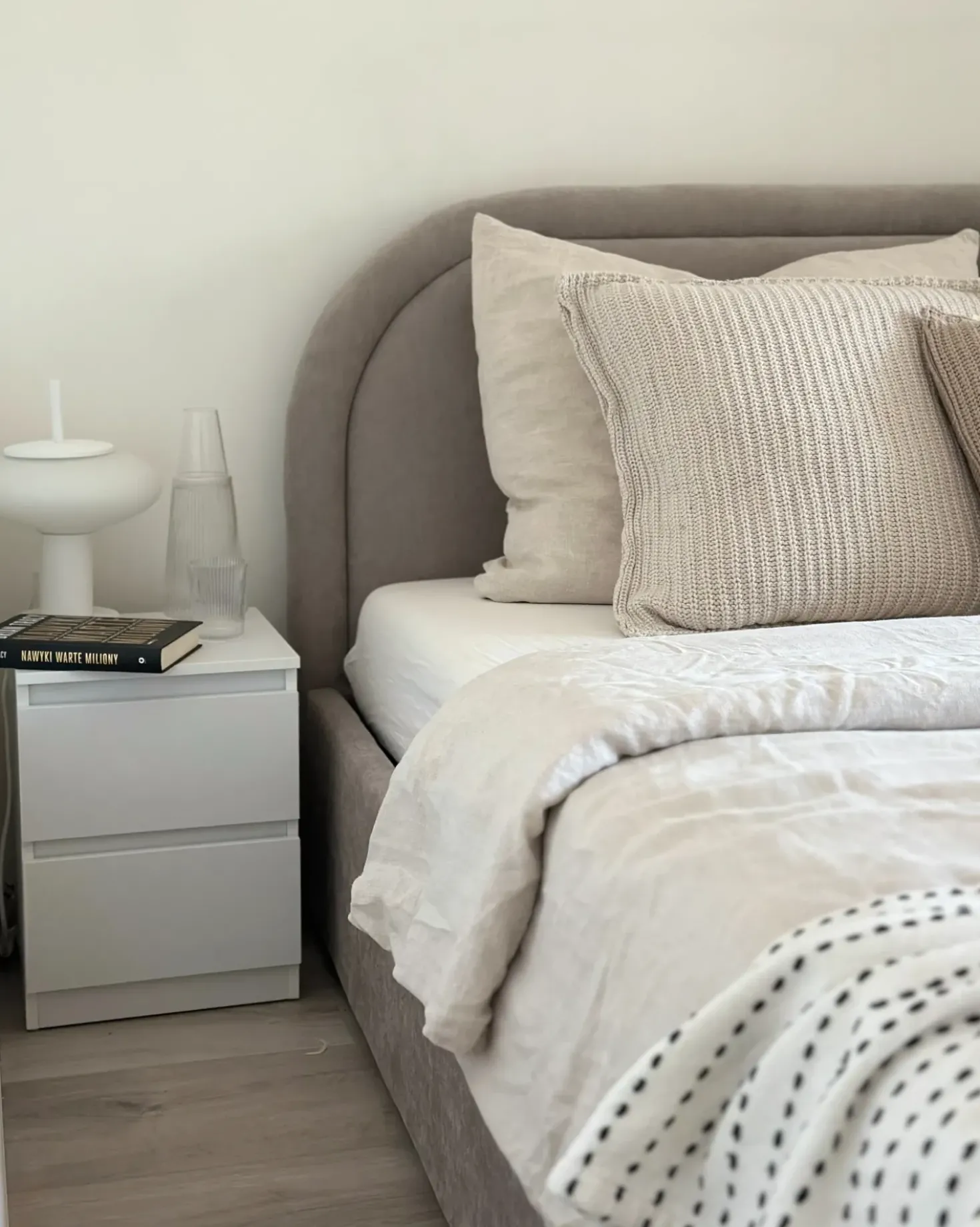 Comodino 2 cassetti WINNIPEG Bianco