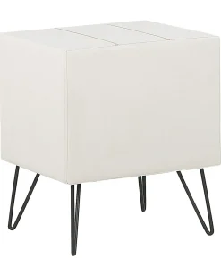 Comodino 1 cassetto BETIN Pelle sintetica Bianco