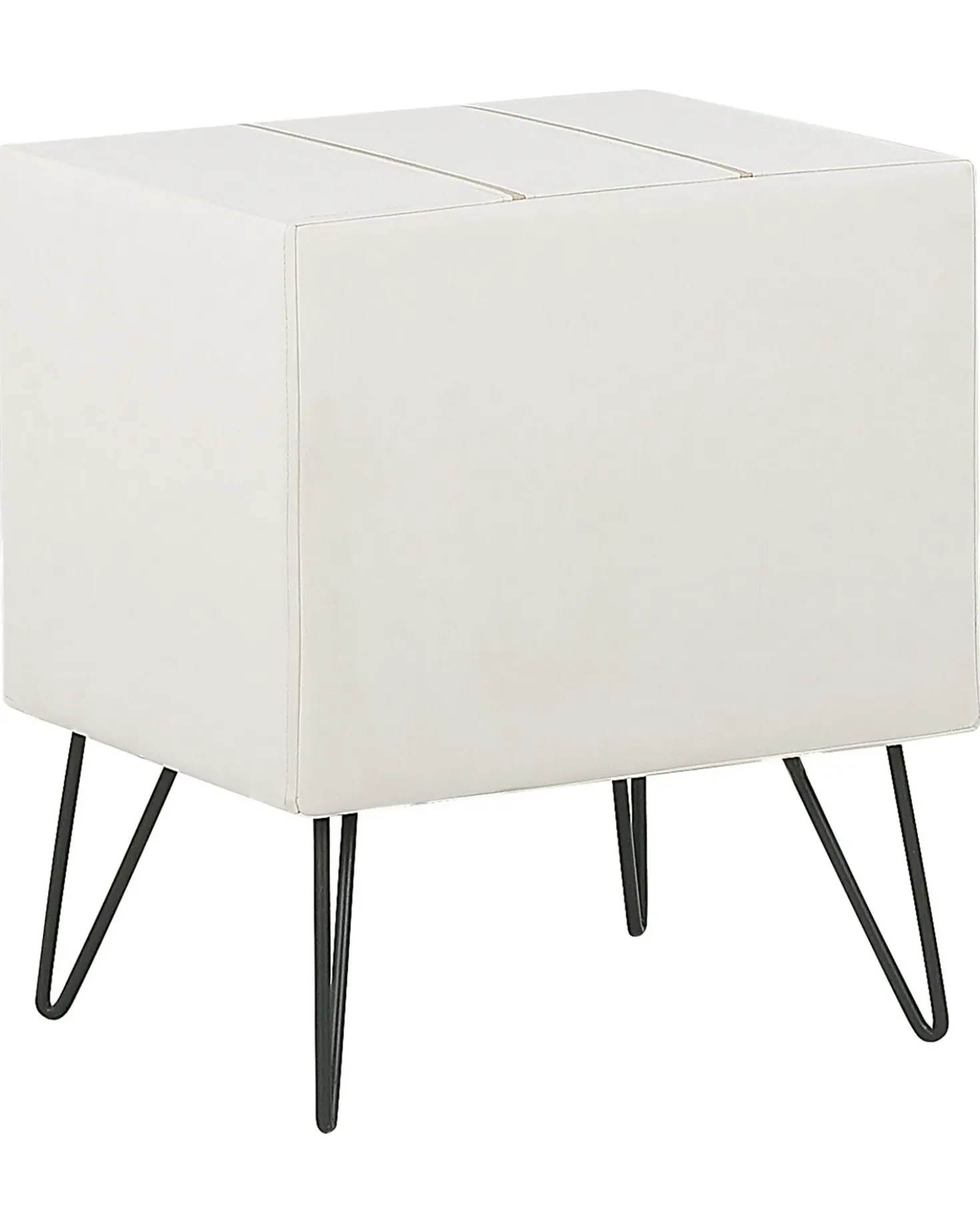 Comodino 1 cassetto BETIN Pelle sintetica Bianco