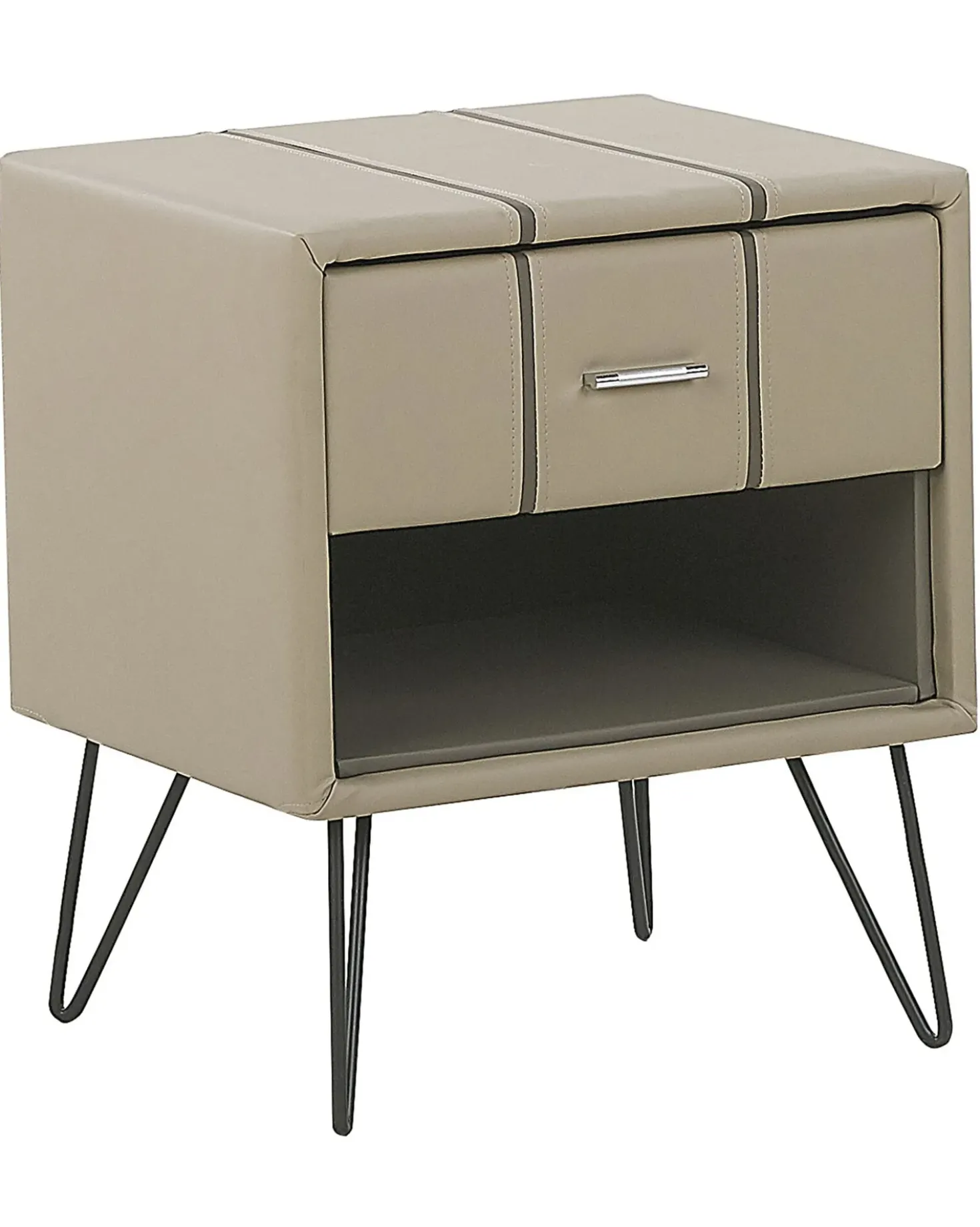 Comodino 1 cassetto BETIN Pelle sintetica Beige