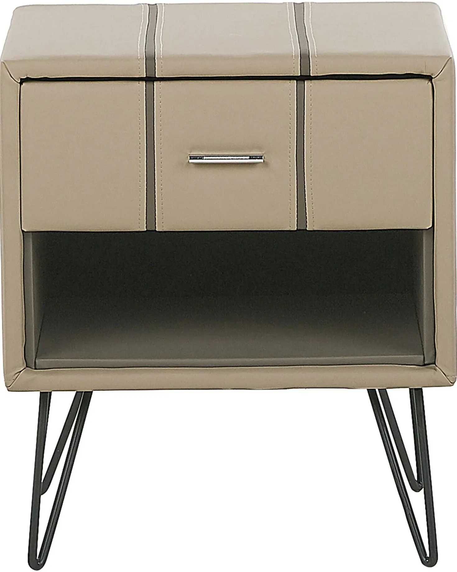 Comodino 1 cassetto BETIN Pelle sintetica Beige