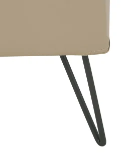 Comodino 1 cassetto BETIN Pelle sintetica Beige