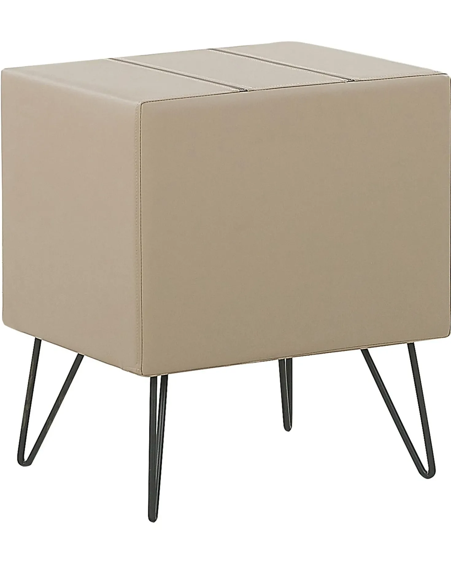 Comodino 1 cassetto BETIN Pelle sintetica Beige
