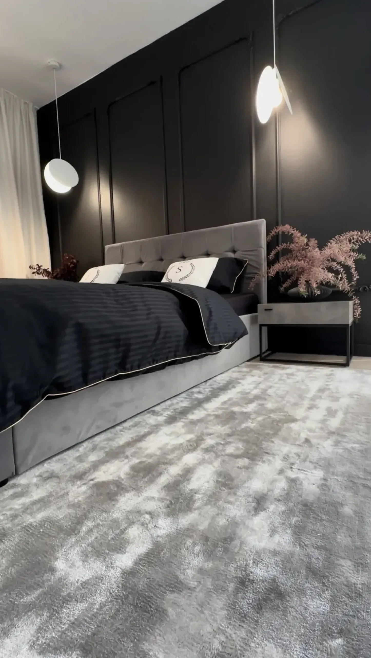 Comodino 1 cassetto CAIRO Grigio chiaro