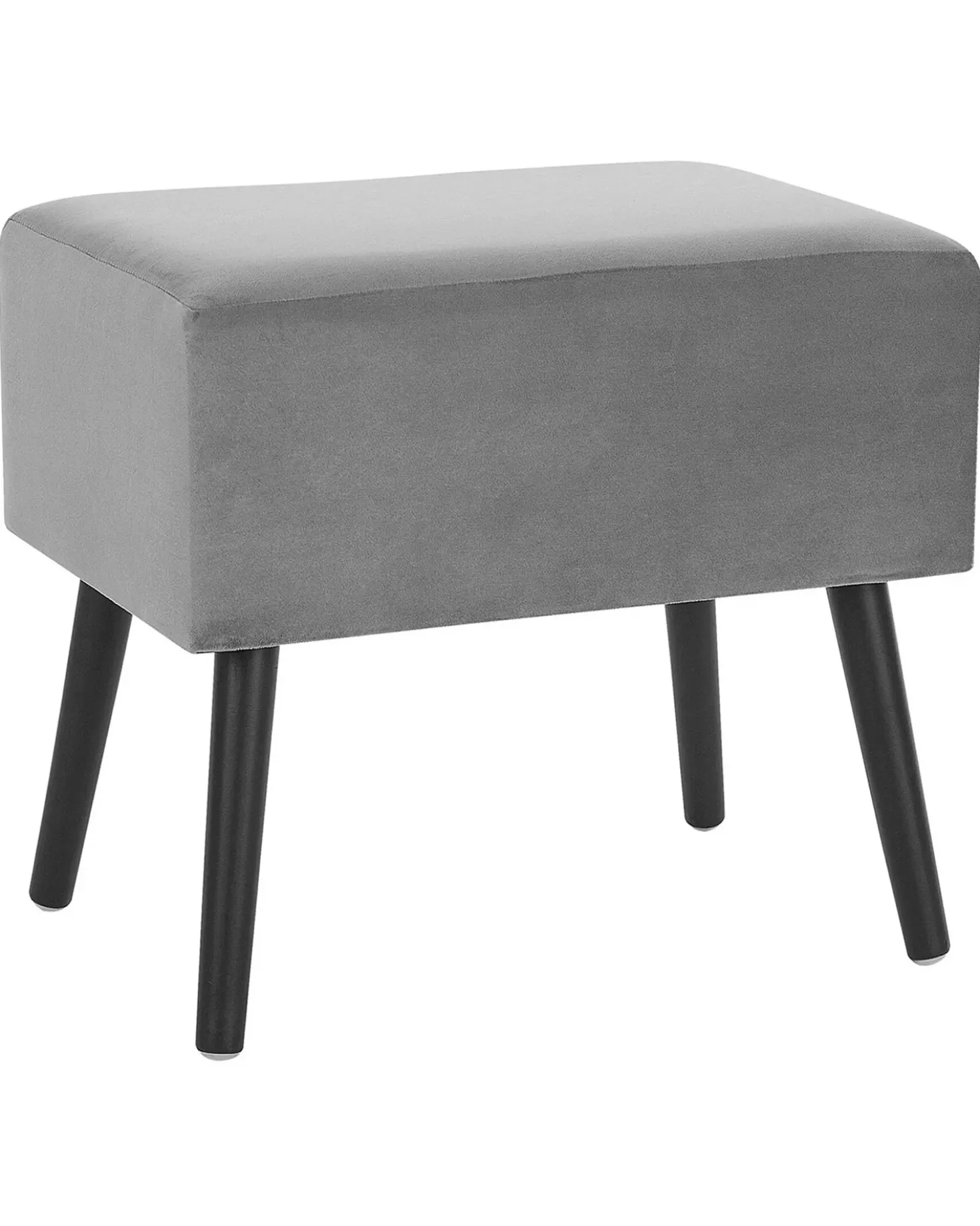 Comodino 1 cassetto EUROSTAR Velluto Grigio
