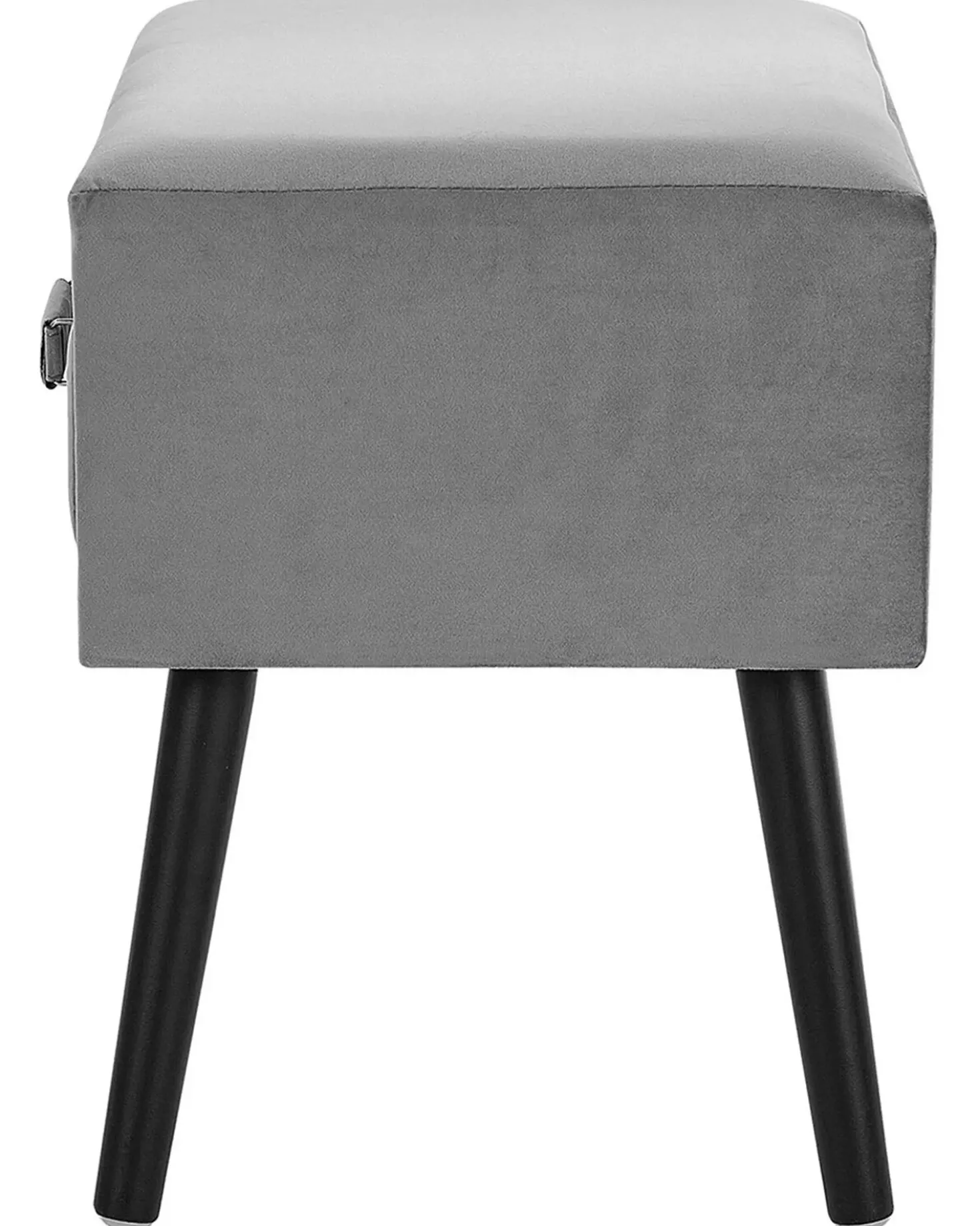 Comodino 1 cassetto EUROSTAR Velluto Grigio