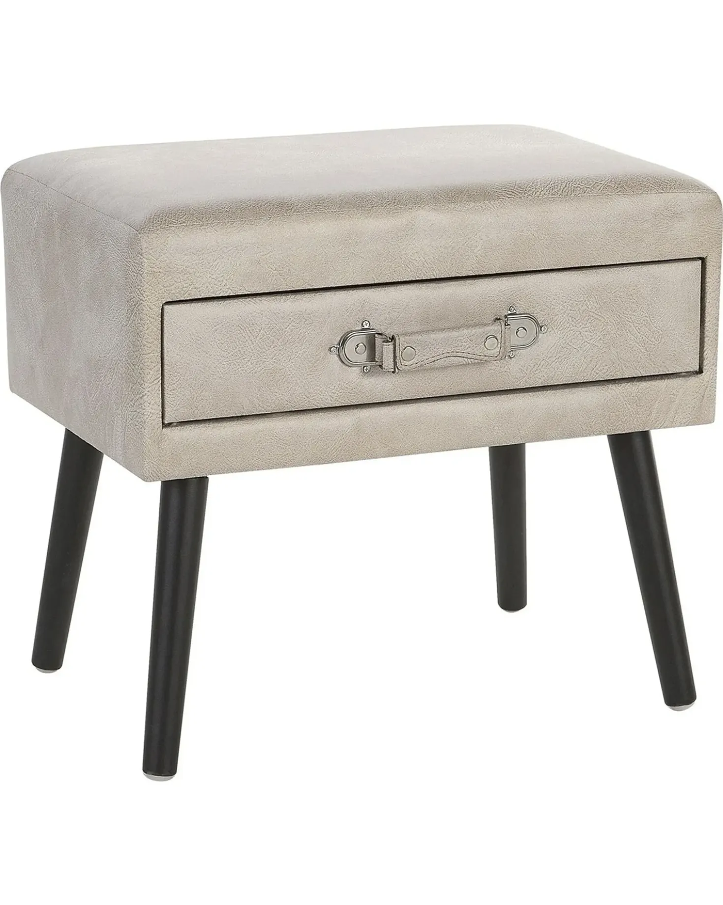 Comodino 1 cassetto EUROSTAR Pelle sintetica Beige