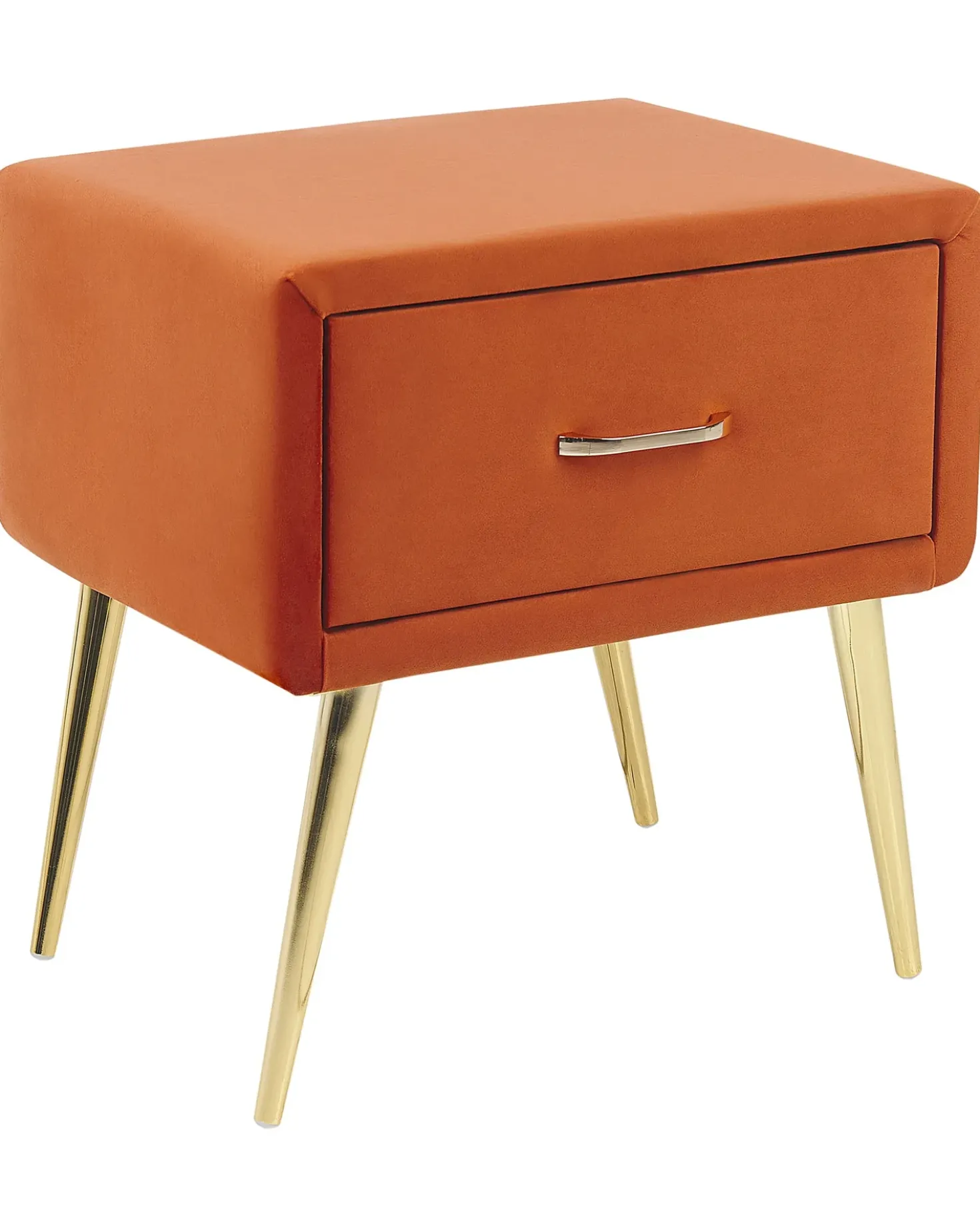 Comodino 1 cassetto FLAYAT Velluto Arancione