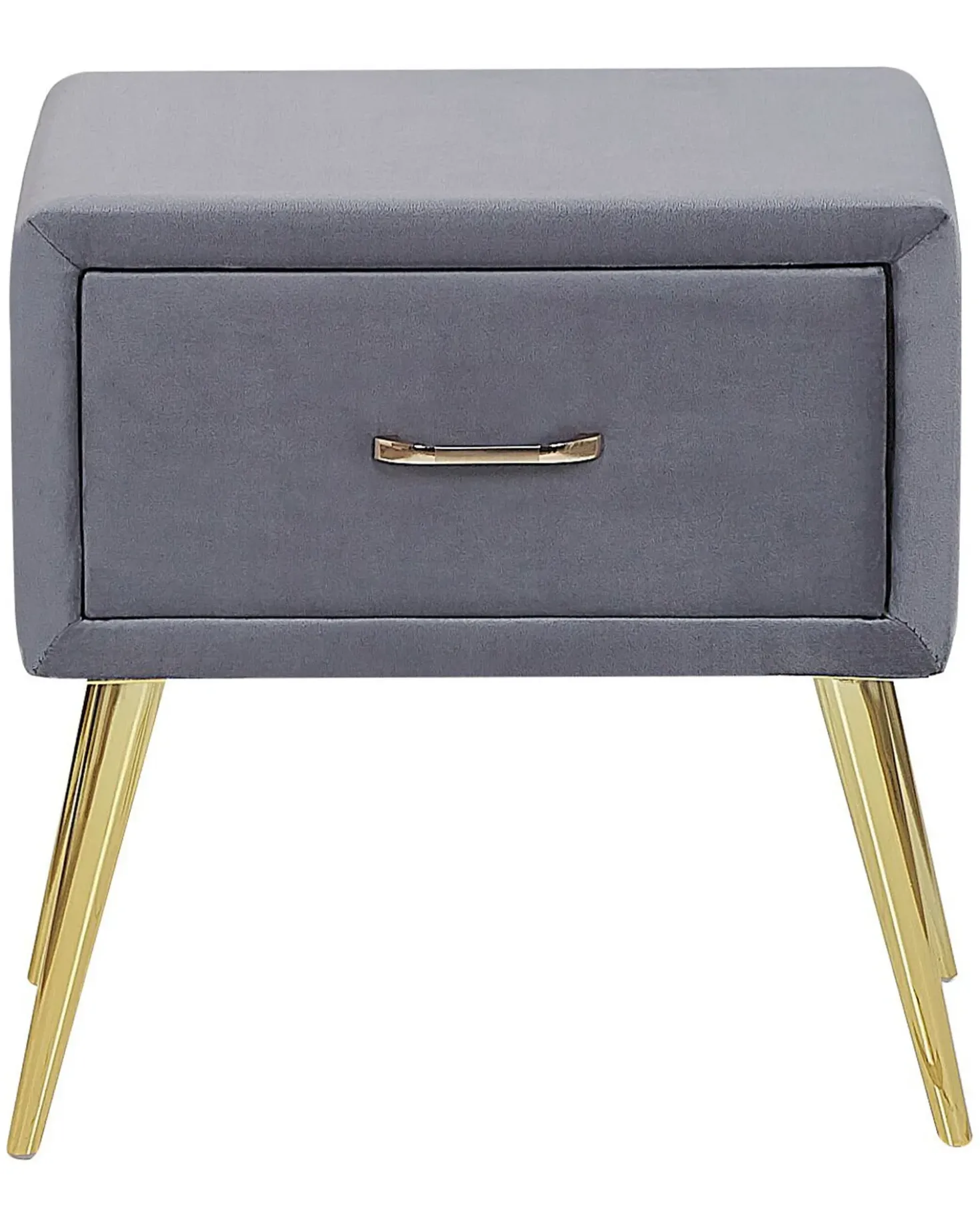 Comodino 1 cassetto FLAYAT Velluto Grigio