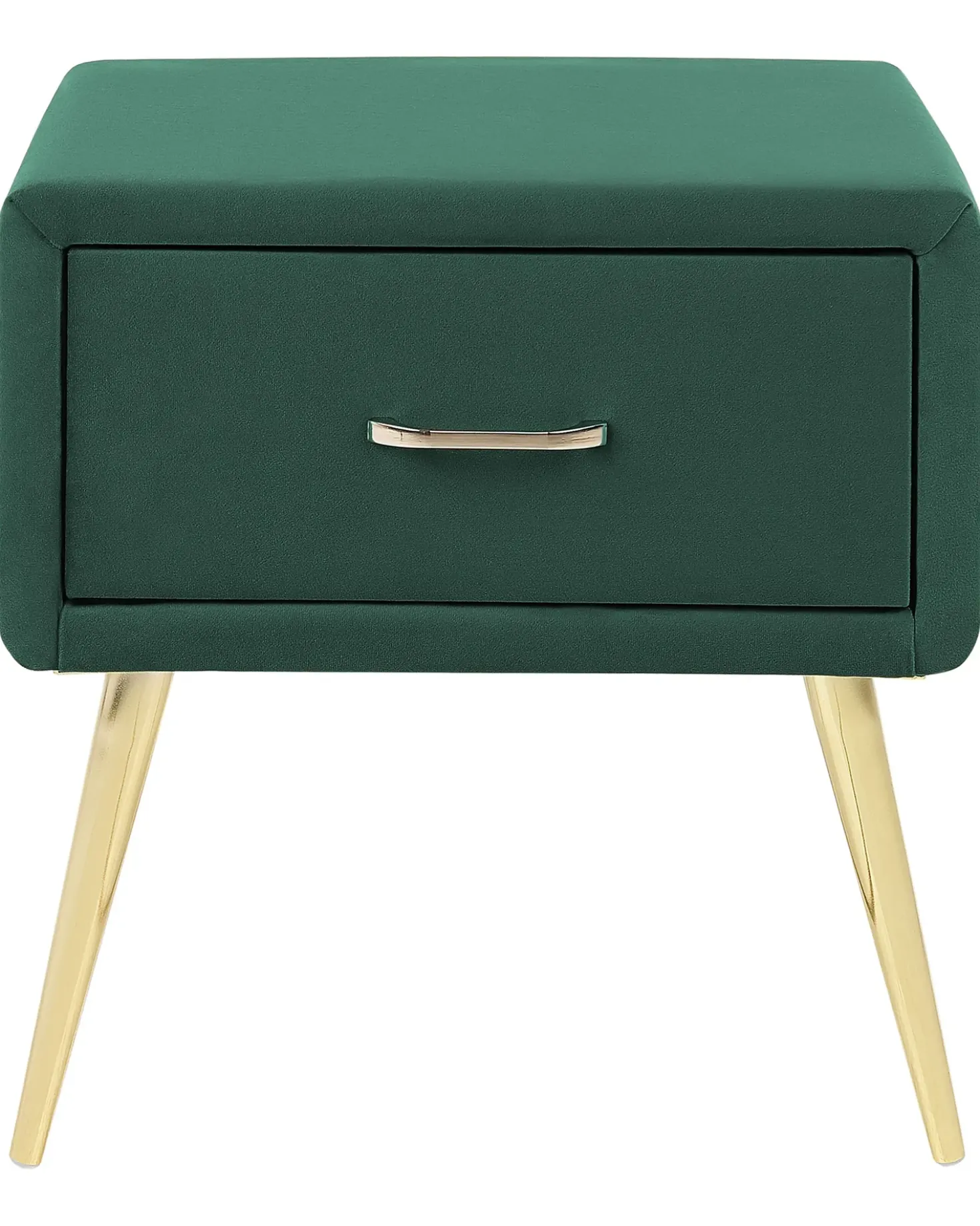 Comodino 1 cassetto FLAYAT Velluto Verde smeraldo