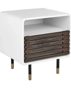 Comodino 1 cassetto RIFLE Bianco