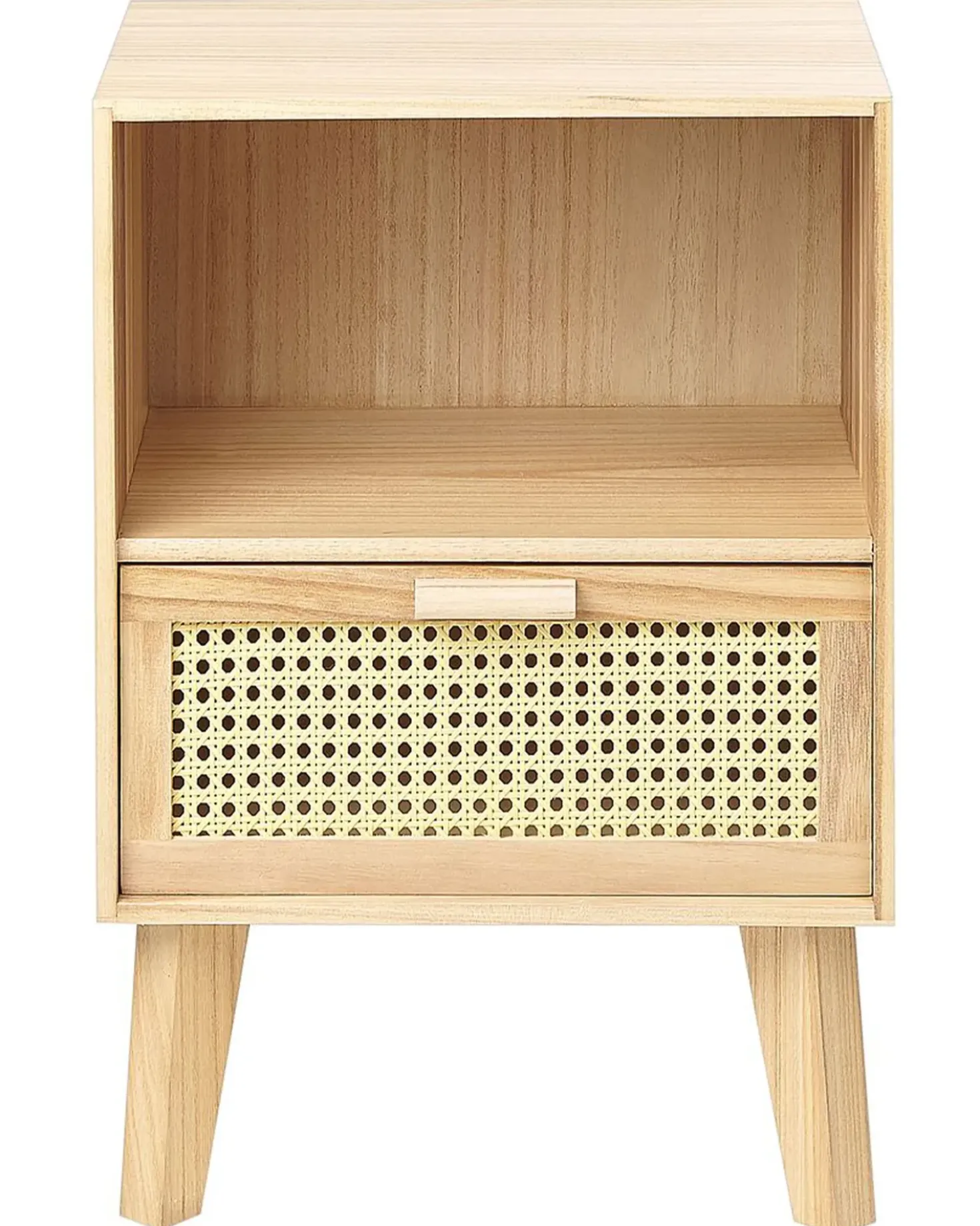 Comodino 1 cassetto SENEY Legno di Paulownia Marrone chiaro