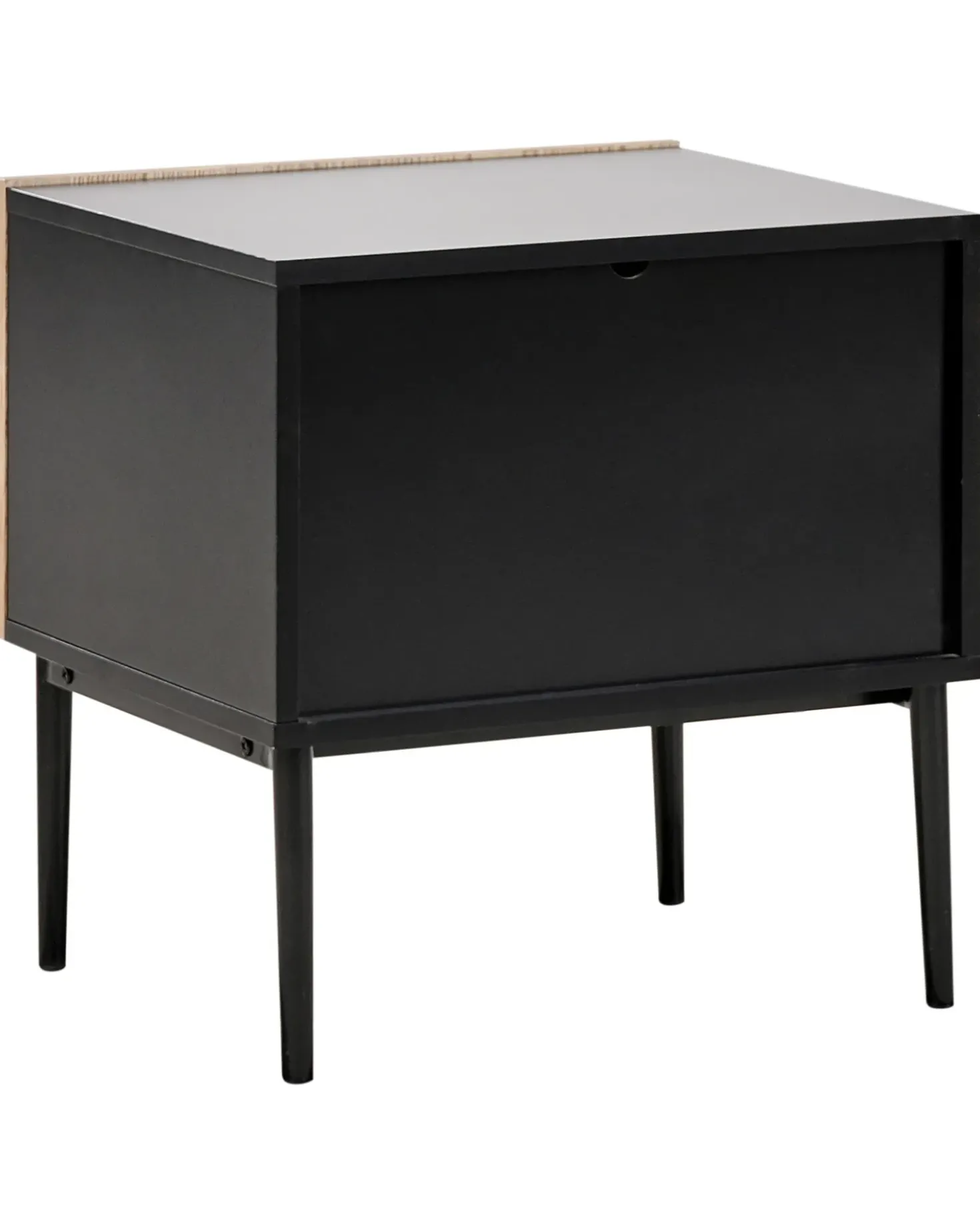 Comodino BLYTHE Frassino naturale Nero