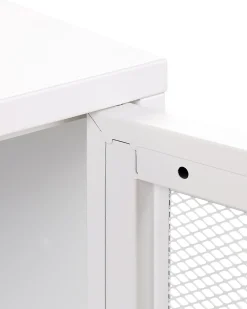 Comodino OSSETT Metallo Bianco