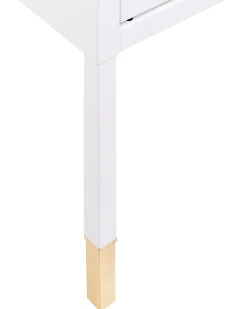 Comodino OSSETT Metallo Bianco