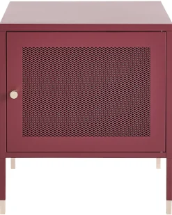 Comodino OSSETT Metallo Rosso scuro