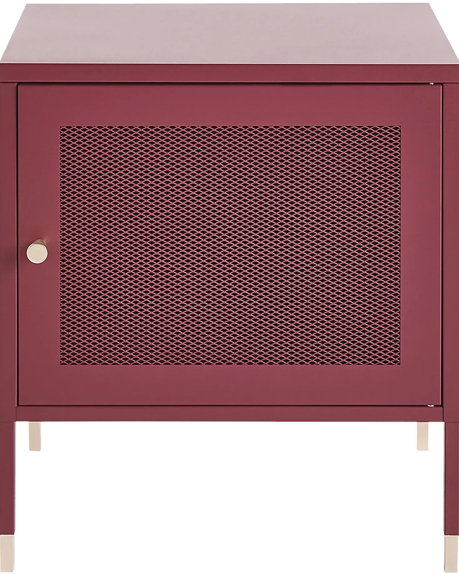 Comodino OSSETT Metallo Rosso scuro