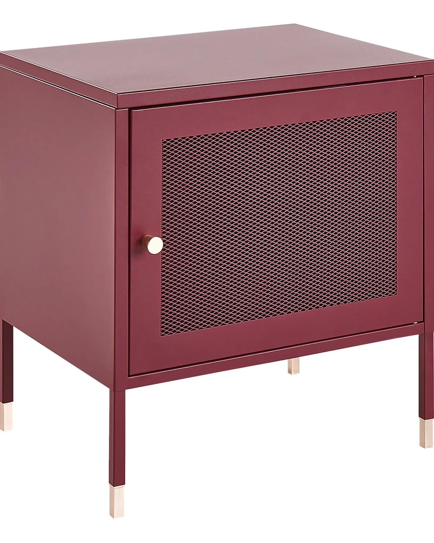 Comodino OSSETT Metallo Rosso scuro