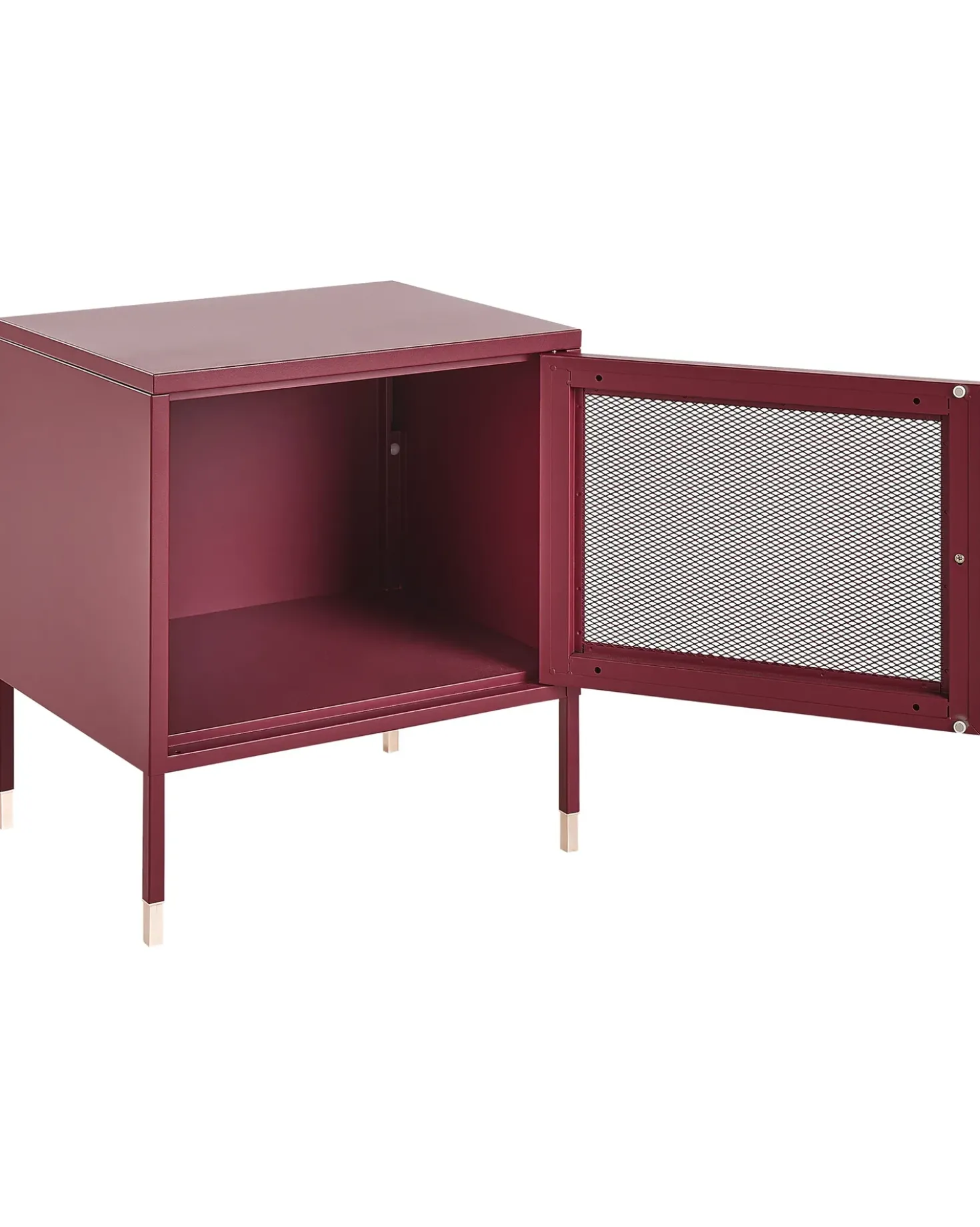 Comodino OSSETT Metallo Rosso scuro